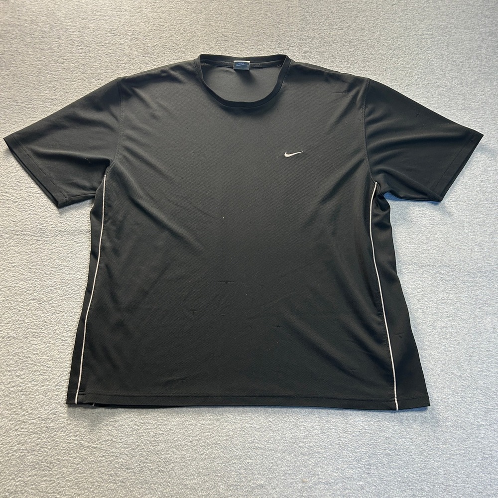 Nike Dri-FIT Athletic Shirt Mens XL Black Short Sleeve Training Workout Gym Tee